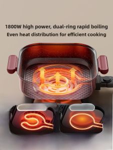 Midea Electric Hot Pot One-Piece Integrated Cooking Pot Multi-Function Home Use Special for Electric Heating Hot Pot