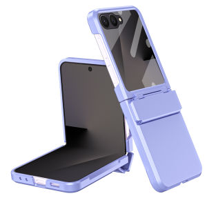 szhaiyu | For Samsung Galaxy Z Flip 8 7 6 5 Luxury Matte Phone Case With Mirror Film Folding Hinge Shockproof Protection Hard Cover