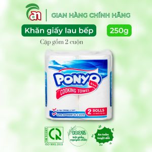 Combo 6 Cặp Khăn giấy cuộn đa năng dùng trong nhà bếp PONYO 2 lớp 250g/cuộn - Thiên An Nam paper
