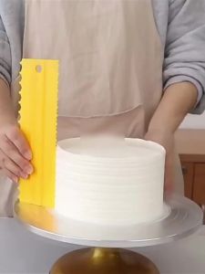 4PCS Cake Scraper Set - Icing Smoother & Cake Decorating Tools for ButtercreamFondant Cookie Professional Baking Supplies Tool