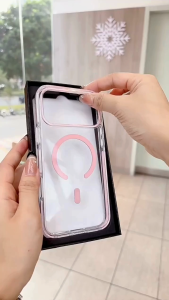 CASEKAKI CRYSTAL CLEAR Anti Yellow Slim Magnet PC TPU Phone Case for IPhone 18 17 16 15 14 13 12 Pro Max Shockproof Bumper Case