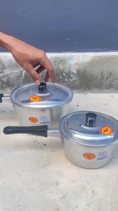 หม้อต้มโจ๊กอะลูมิเนียม หม้อด้ามหม้อหุงต้ม หม้อทำอาหาร หม้อไม่เป็นสนิม พร้อมฝา 16/20 ซม. น้ำหนักเบา ใช้งานสะดวก