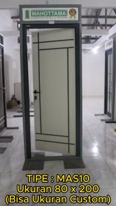 MAHOTTAMA - Pintu Kamar Mandi / Tidur Rumah Utama Aluminium 80 x 200cm Rumah 1 Set Kusen Kunci Handle Engsel Bisa Custom Ukuran Geser / Sliding Door - MAS10 Pintu Dorong Anti Karat - Lazada