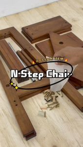 Yi Success Full Solid Wood Step Chair/Foldable Step Stool/Ladder Stool/Kerusi Bertangga/Home Living Furniture
