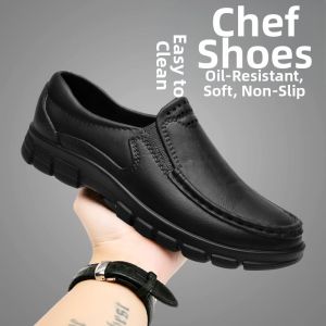 TIANZHENTONGXIU | Anti-slip Waterproof Breathable Wear-resistant Chef Shoes Black