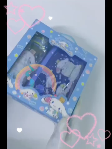 Socute Kuromi Melody Cinnamoroll Kitty Lunch Box Gift Box Set Spoon Fork