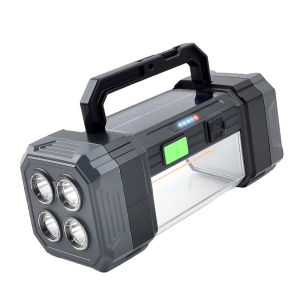ESMARTER | Solar Powered High Beam Searchlight Torch Rechargeable Flashlight Ideal for Camping Activities Home Emergency and Outdoor