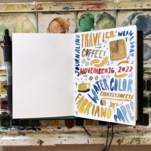Handmade Crinkly Sheets Watercolor Travelers Notebook Passport Insert/Refill