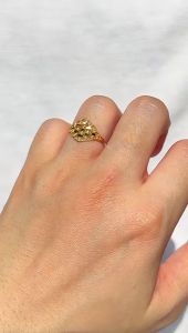 Cincin Emas Asli Kadar 65% 70 Lokal Kerawang Tikar Polos Kuning