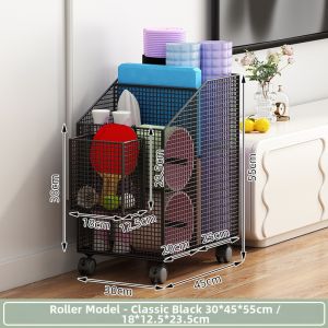 GUANGMANZHI | Wheeled Fitness Equipment Storage Basket