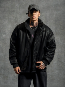 LUJIAMEN | American Style Big Size Thermal Leather Jacket Padded Coat