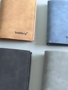 Ví Ngắn Nam Baellerry Ví Nam Mỏng Ví Đựng Thẻ Bằng Da PU Chất Lượng Cao Có Khe Đựng Ảnh Và Kẹp Tiền Hộp Đựng Thẻ Tín Dụng Thông Thường Màu Đen/nâu/xám/xanh Dương