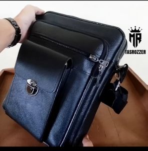 Tas Pengajian Kantoran Kulit Sapi Muat 3 Kitab Besar