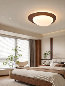 DGY | Bedroom Ceiling Lamp Wood Grain Warm Japanese Style