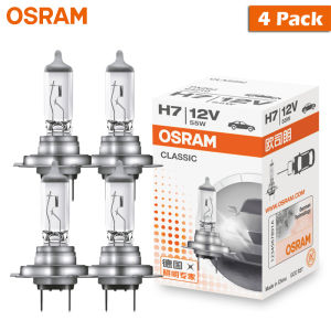 Osram | OSRAM 4pcs H7 CLASSIC 12V 55W Car Headlight PX26d 3200K White Original Bulbs Auto Standard Halogen Lamps High Low Beam 64210