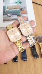 Jam Tangan Seven Minute Kotak Romawi LS-726OR / Jam Tangan Fashion Wanita Tali Rantai Diameter 35 cm