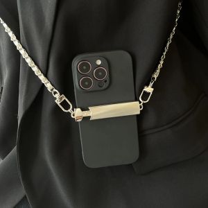 Fashion personality universal metal Shoulder straps mobile phone back clip adjustable chain mobile phone case chain mobile
