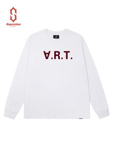 American Casual Style Long Sleeve T-Shirt Mens Loose Fit Pure Cotton round Neck Printed Top Youth Fashion Spring Autumn Wear