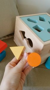 Blue Ribbon Toys ของเล่นกล่องหยอดทรงไม้(SHAPE SORTER BOX) ฝึกทักษะการสังเกตและไหวพริบ