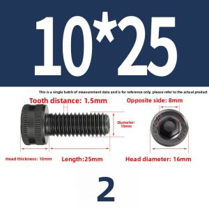 BAIRUITE | High Strength Black Hex Socket Screw M6 M8