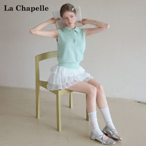 La Chapelle | Mint Green Summer Off Shoulder Sleeveless Polo Shirt