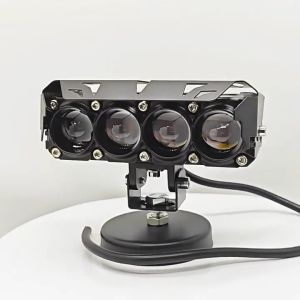 New Motorcycle Mini Light Dual Color 40w Super Bright Light 2/3/4Eyes Lens Waterproof 12-80V