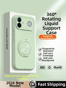 DAOWAIREN | Liquid Silicone Stand Protective Phone Case Shockproof Soft