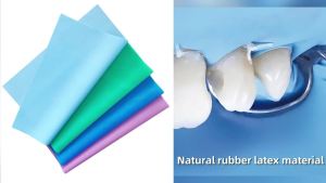 36/52PCS Natural Latex Dental Dams High Elasticity & Puncture Resistant 2 Sizes (5"x5"/6"x6") & 2 Thickness (0.18/0.22mm)