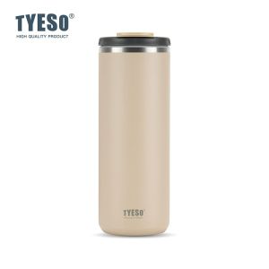 TYESO | TYESO 600ml/750ml Thermos Cups 304 Stainless Steel Coffee Mug Travel Tumbler for Car Portable Thermal Flask for Hot Cold Drinks