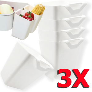 3pcs Hanging Cup Holders / Space Saving Hanging Storage Basket Pencil Holder Makeup Organizers / Wall-Mounted Organizer Container for Trolley Cart