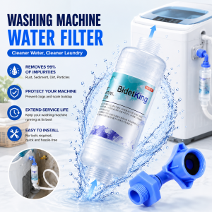 Bidetking Washing Machine Soft Water Filter Front Household Faucet Water Inlet Scale Removal Filter Rod Water Purification