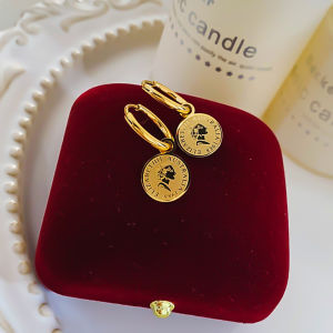 BESFOME Titanium Steel 18K Gold Ear Buckle Elegant Luxury Hoop Earrings For Women Non Tarnish Earrings