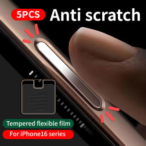 5Pieces Camera Control Button Film for IPhone 16 Pro Max 16 Plus Transparent Soft Side Tempered Glass Anti Scratch Sticker