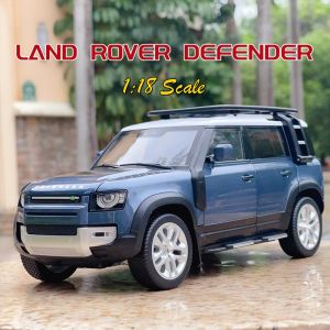 1:18 Scale Land Rover Defender Zinc Alloy Model Car W/ Sound & Light & Pull Back & Steering Effect Die Cast Toys Gifts Collections Decorations For Boys
