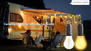 17KM Solar Camping Light Outdoor Waterproof Light Bulb Portable LED Tungsten Light Emergency Light Bulb