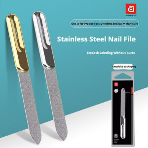 1-Piece BaiYi Stainless Steel Nail File Professional Double-Sided Nail Files - Perfect for Home & Salon Manicure & Pedicure!