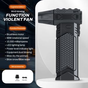 990000RPM Ash Removal layer Blower Powerful Blower Vacuum Cleaner Type-C Charging Strong Winds 52m/s Brushless Violent Fan