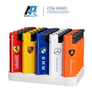 Bật Lửa Khò Tia Xanh TT03 - in Tem Xe - Vỏ Nhôm