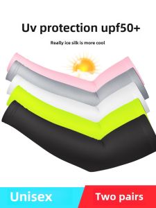 Long Ice Silk Sun Protection Arm Covers for Cycling Outdoor Activities Men Women Universal Raybeen Brand Arm Guard Sleeve