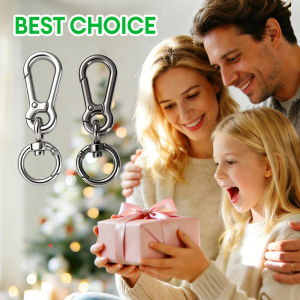 Keychain Zinc Alloy Spring Carabiner Anti-rust Keychain for Outdoor Climbing Spring Swivel Buckle
