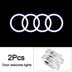 Audi | 2Pcs Car Door Welcome Courtesy Decorative Light For Audi A3 8p 8v 8l A4 b8 b7 b6 b9 b5 A6 c7 c6 c8 c5 Q5 A5 A1 Q3 Q7 A7 TT mk2