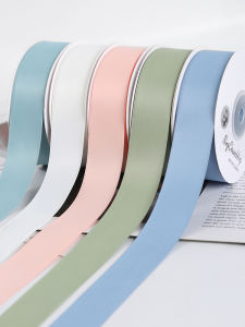 Ruy Băng Lụa Sữa Hoàn Thiện Thủ Công Ruy Băng Satin Mờ Bó Hoa Bao Bì Nướng Phụ Kiện DIY Vải Ruy Băng Lụa