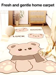 Bedroom carpet soft and skin-friendly bedside blanket thickened encrypted plush bedside carpet non-slip