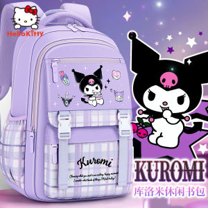 Kuromi Girls School Bag Elementary Students Grade One And Two Large Capacity Spine Protection Lightweight Dual Shoulder Bag 2025 New Children Backpack Grades Three to Six