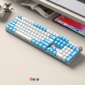 AULA | Bàn Phím Cơ Chơi Game Không Dây Bluetooth với Công tắc Xanh