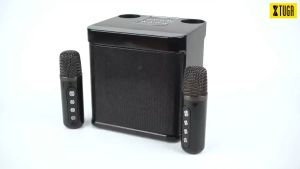 E-HOME KARAOKE Bluetooth Speaker Wireless 2 MIC TV AUX SPEAKER HF Bluetooth KTV Equipment 3D Stereo Microphone For Family Party