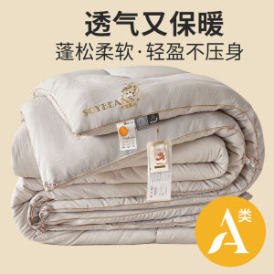 A-Class Silver Thread Embroidered Soybean Fiber Quilt Core Thickened for Spring Autumn Winter Cotton Quilt Four Seasons Universal