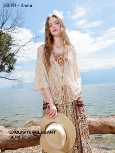 3COLOUR·S | Crochet Lace Bohemian Style Versatile Sun Protection Shawl