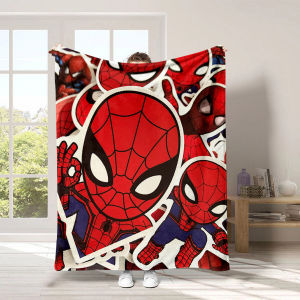 Cool Superhero Spider-Man Quilt Marvel Children Sleeping Cover Blanket Flannel Air Conditioning Quilt Student Quilt Four Seasons