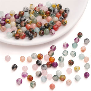 10ชิ้น6/8/10มิลลิเมตรหินธรรมชาติย้อมเหลี่ยมลูกปัดทรงกลมสำหรับงานแฮนด์เมดต่างหูสร้อยคอสร้อยข้อมือเครื่องประดับทำเครื่องเพชร DIY